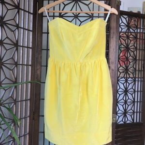 Shoshanna Yellow Sweetheart Neckline Strapless Size 6 (fits more like size 4)